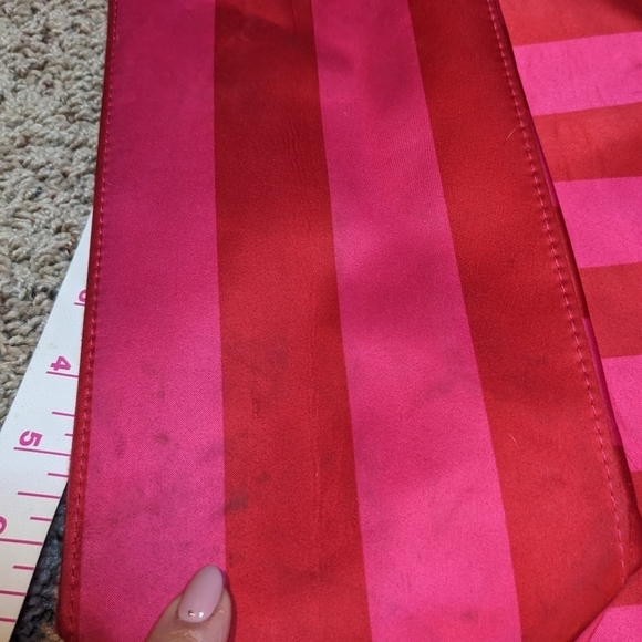Victoria's Secret Sparkle XL Classic Stripe Satin Travel Bag Tote - Picture 9 of 10